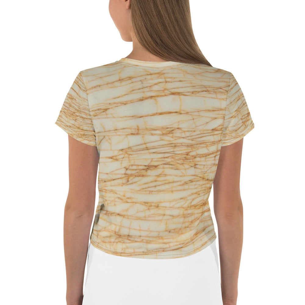 Army Green #girlpower Cropped Tees. Girls' Hashtag Art Crop Top. WickedYo.